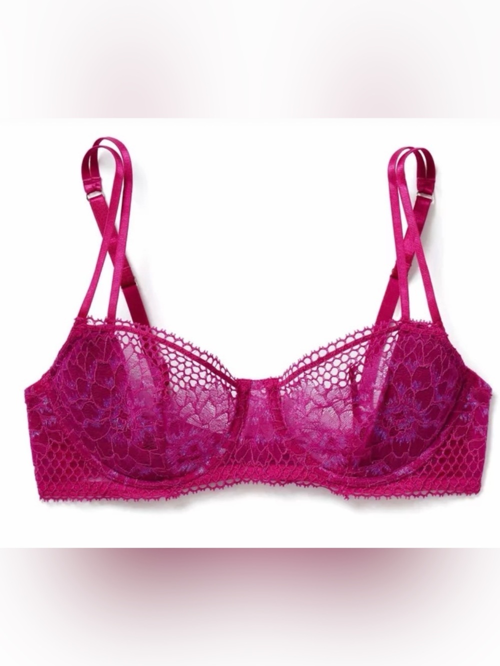 Adore Me Fuchsia/Magenta Lace Underwire Bra